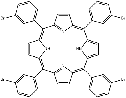 5,10,15,20-四(3-溴苯基)卟啉 结构式