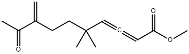 2,3-Decadienoic acid, 5,5-dimethyl-8-methylene-9-oxo-, methyl ester 结构式