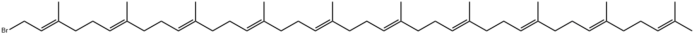 2,6,10,14,18,22,26,30,34,38-Tetracontadecaene, 1-bromo-3,7,11,15,19,23,27,31,35,39-decamethyl-, (2E,6E,10E,14E,18E,22E,26E,30E,34E)- 结构式