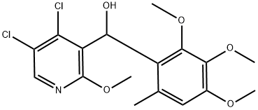 4,5-Dichloro-2-methoxy-α-(2,3,4-trimethoxy-6-methylphenyl)-3-pyridinemethanol 结构式
