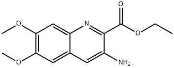 2-Quinolinecarboxylic acid, 3-amino-6,7-dimethoxy-, ethyl ester 结构式