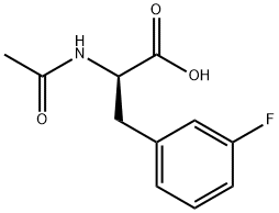 N-乙酰基-3-氟-D-苯丙氨酸 结构式