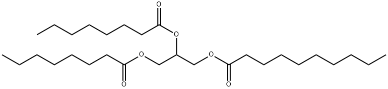 1,2-辛酸-3-癸酸甘油三酯 结构式