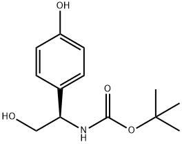 Carbamic acid, N-[(1R)-2-hydroxy-1-(4-hydroxyphenyl)ethyl]-, 1,1-dimethylethyl ester 结构式