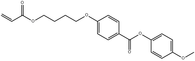4-[4-[(1-氧-2-丙烯基)氧基]丁基]-苯甲酸4-甲氧基苯基酯 结构式