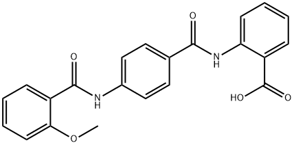 2-(4-(2-甲氧基苯甲酰氨基)苯甲酰氨基)苯甲酸 结构式