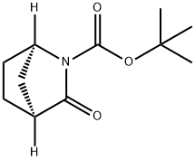 2-Azabicyclo[2.2.1]heptane-2-carboxylic acid, 3-oxo-, 1,1-dimethylethyl ester, (1R,4S)- 结构式