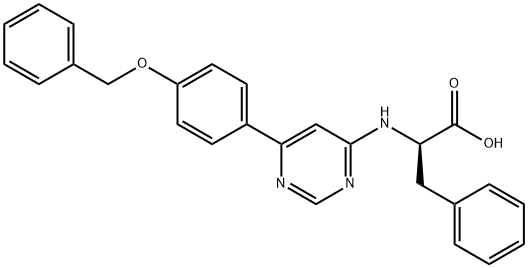 D-Phenylalanine, N-[6-[4-(phenylmethoxy)phenyl]-4-pyrimidinyl]- 结构式