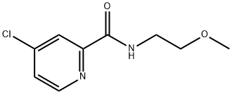 4-chloro-N-(2-methoxyethyl)pyridine-2-carboxamide 结构式