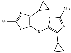 5,5'-thiobis(4-cyclopropyl-1,3-thiazol-2-amine) 结构式