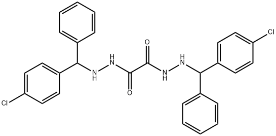 1-N',2-N'-bis[(4-chlorophenyl)-phenylmethyl]ethanedihydrazide 结构式