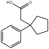 2-(1-苯基环戊基)乙酸 结构式