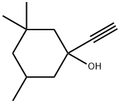 1-乙炔基-3,3,5-三甲基环己-1-醇 结构式