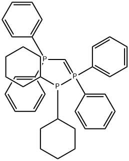 Phosphorane, (dicyclohexylphosphino)[(diphenylphosphino)methylene]diphenyl- (9CI) 结构式