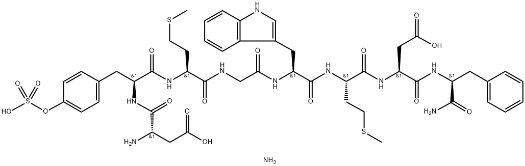 SINCALIDE AMMONIUM (CHOLECYSTOKININ OCTAPEPTIDE AMMONIUM) 结构式