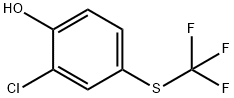 2-氯-4-((三氟甲基)硫代)苯酚 结构式