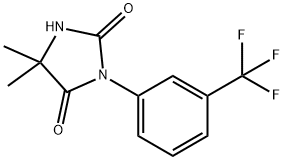 5,5-二甲基-3-(3-(三氟甲基)苯基)咪唑烷-2,4-二酮 结构式
