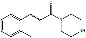 2-Propen-1-one, 3-(2-methylphenyl)-1-(1-piperazinyl)- 结构式