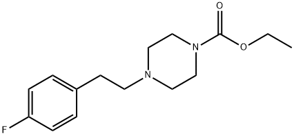 1-Piperazinecarboxylic acid, 4-[2-(4-fluorophenyl)ethyl]-, ethyl ester 结构式