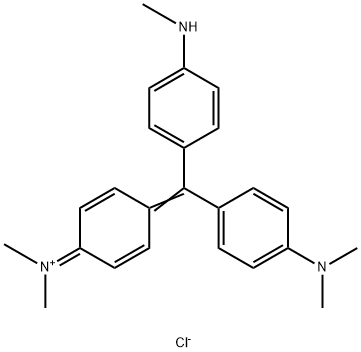 [4-[[4-(dimethylamino)phenyl]-[4-(methylamino)phenyl]methylidene]cyclohexa-2,5-dien-1-ylidene]-dimethylazanium:chloride 结构式