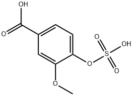 Benzoic acid, 3-methoxy-4-(sulfooxy)- 结构式