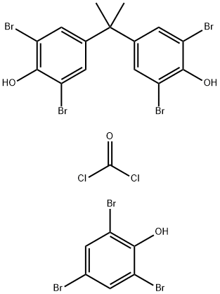 2,4,6-三溴苯氧基封端四溴双酚-A 碳酸酯齐聚物 结构式