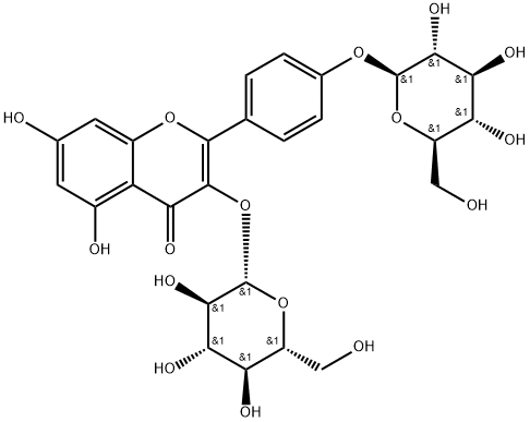 Kaempferol 3,4'-di-O-Glc 结构式