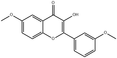 4H-1-Benzopyran-4-one, 3-hydroxy-6-methoxy-2-(3-methoxyphenyl)- 结构式