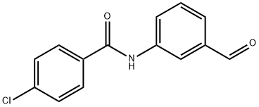 4-氯-N-(3-甲酰基苯基)苯甲酰胺 结构式