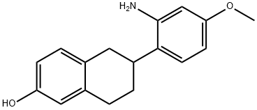 6-(2-氨基-4-甲氧基苯基)-5,6,7,8-四氢-2-萘酚 结构式