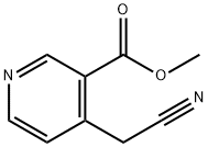 3-Pyridinecarboxylic acid, 4-(cyanomethyl)-, methyl ester 结构式