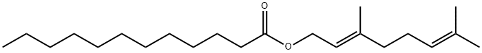 Dodecanoic acid, (2E)-3,7-dimethyl-2,6-octadien-1-yl ester 结构式