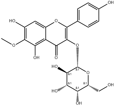 6-Methoxykaempferol 3-O-galactoside 结构式