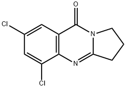 5,7-二氯-1H,2H,3H,9H-吡咯并[2,1-B]喹唑啉-9-酮 结构式