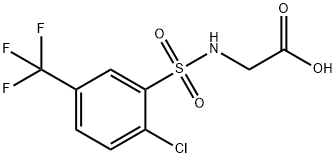 2-[2-氯-5-(三氟甲基)苯磺酰胺]乙酸 结构式