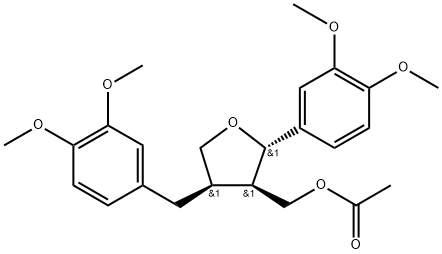 9-O-乙酰基-4,4'-二-O-甲基落叶松树脂醇 结构式