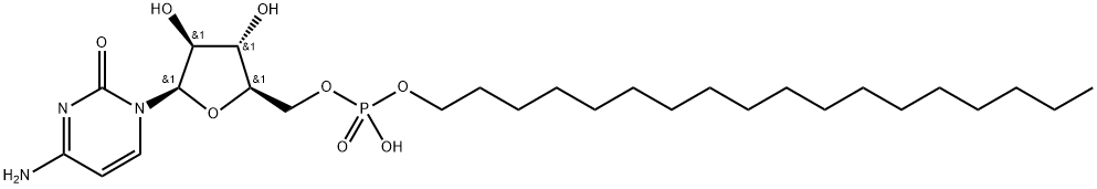 1-arabinofuranosylcytosine-5'-stearylphosphate 结构式