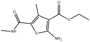 2-氨基-4-甲基-5-(甲基氨基甲酰基)噻吩-3-羧酸乙酯 结构式