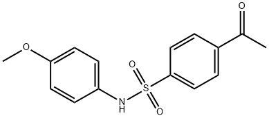 4-乙酰基-N-(4-甲氧基苯基)苯磺酰胺 结构式