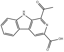 1-乙酰基-9H-吡啶并[3,4-B]吲哚-3-羧酸 结构式