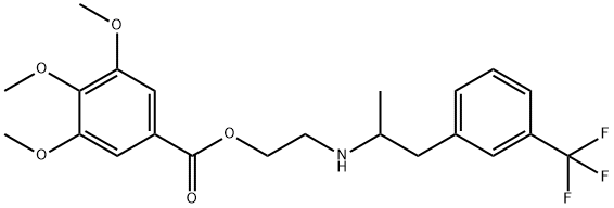 Benzoic acid, 3,4,5-trimethoxy-, 2-[[1-methyl-2-[3-(trifluoromethyl)phenyl]ethyl]amino]ethyl ester 结构式