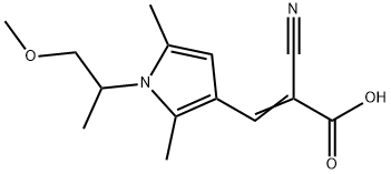 2-氰基-3-(1-(1-甲氧基丙-2-基)-2,5-二甲基-1H-吡咯-3-基)丙烯酸 结构式
