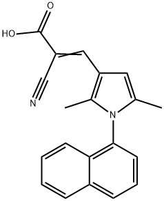 2-氰基-3-(2,5-二甲基-1-(萘-1-基)-1H-吡咯-3-基)丙烯酸 结构式