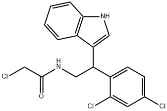 2-氯-N-[2-(2,4-二氯苯基)-2-(1H-吲哚-3-基)乙基]乙酰胺 结构式