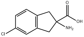1H-Indene-2-carboxylic acid, 2-amino-5-chloro-2,3-dihydro- 结构式