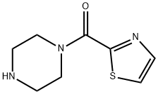 1-哌嗪基(2-噻唑基)甲酮 结构式