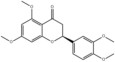 (2S)-5,7,3'4'-四甲氧基二氢黄酮 结构式