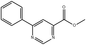 6-phenylpyrimidine-4-carboxylic acid methyl ester 结构式