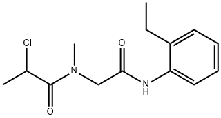 2-氯-N-{[(2-乙基苯基)氨基甲酰基]甲基}-N-甲基丙酰胺 结构式