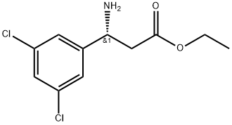 Benzenepropanoic acid, β-amino-3,5-dichloro-, ethyl ester, (βR)- 结构式